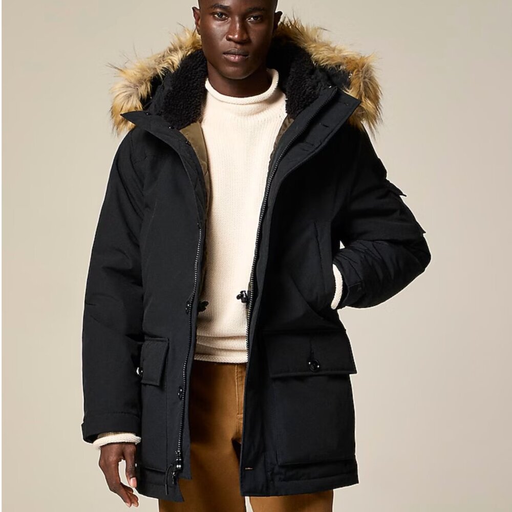 J.Crew Nordic Parka with Faux Fur Trim